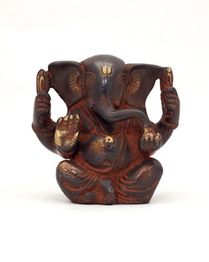 Seated Brass Ganesha