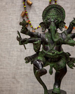 Aluminum Standing Ganesha