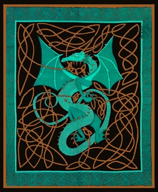 Celtic English Dragon Tapestry