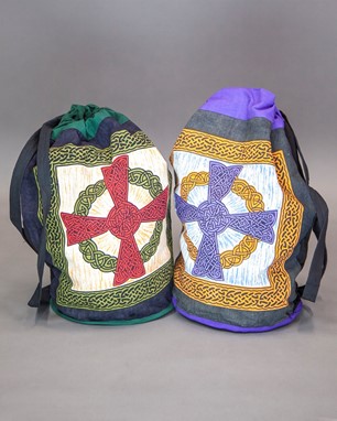 Cotton Celtic Cross Backpack