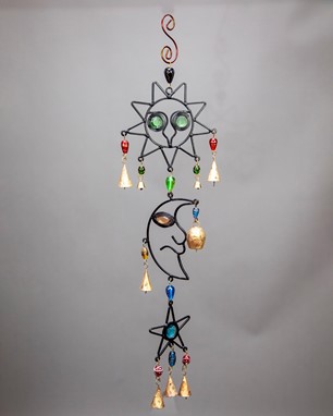 Iron Celestial Chime With Bells And Beads