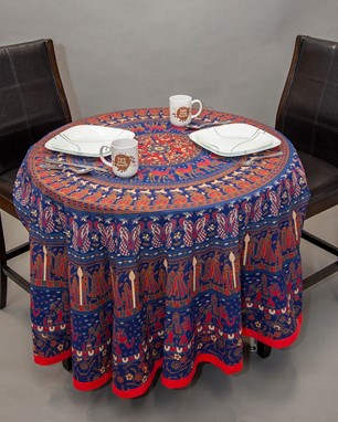Camel/Peacock Mandala Tablecloth