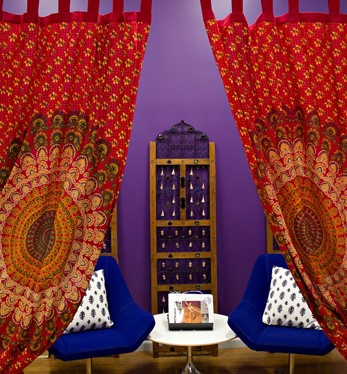 Peacock Mandala Curtain