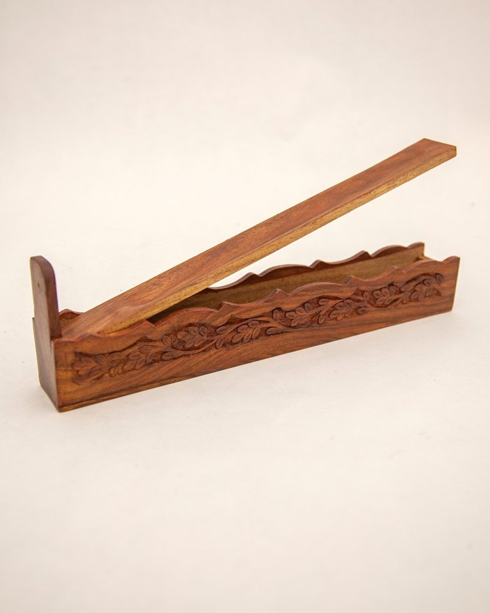 India Arts Carved Incense Burner Box BB030