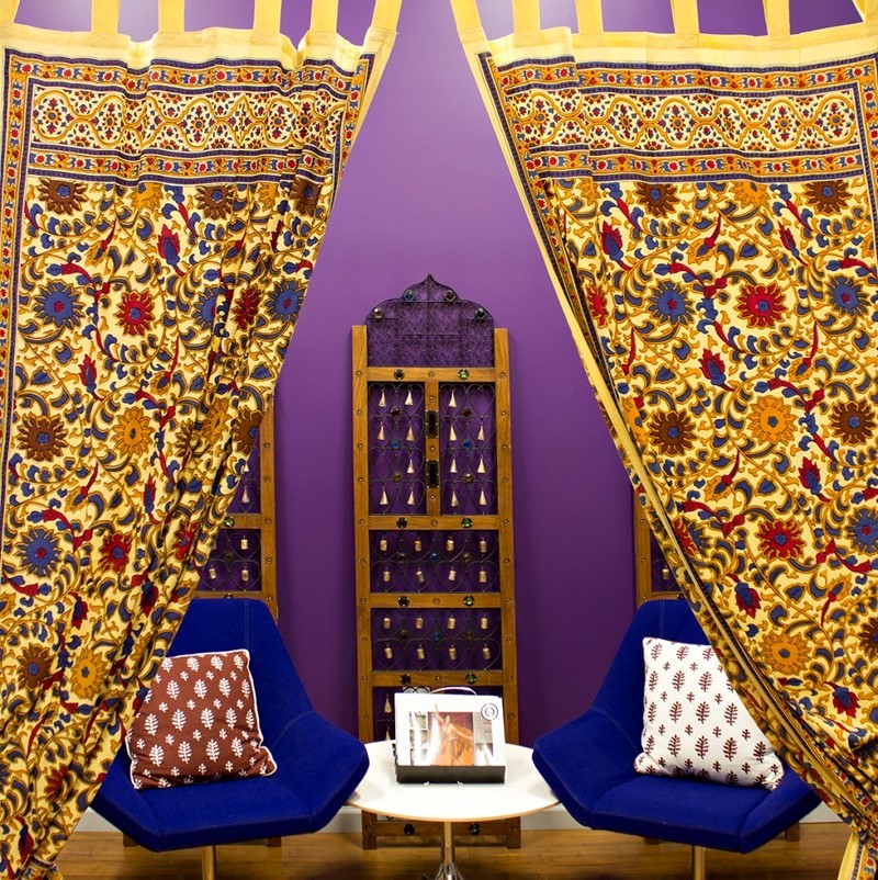 India Arts Cotton Sunflower Print Curtain CT057-03