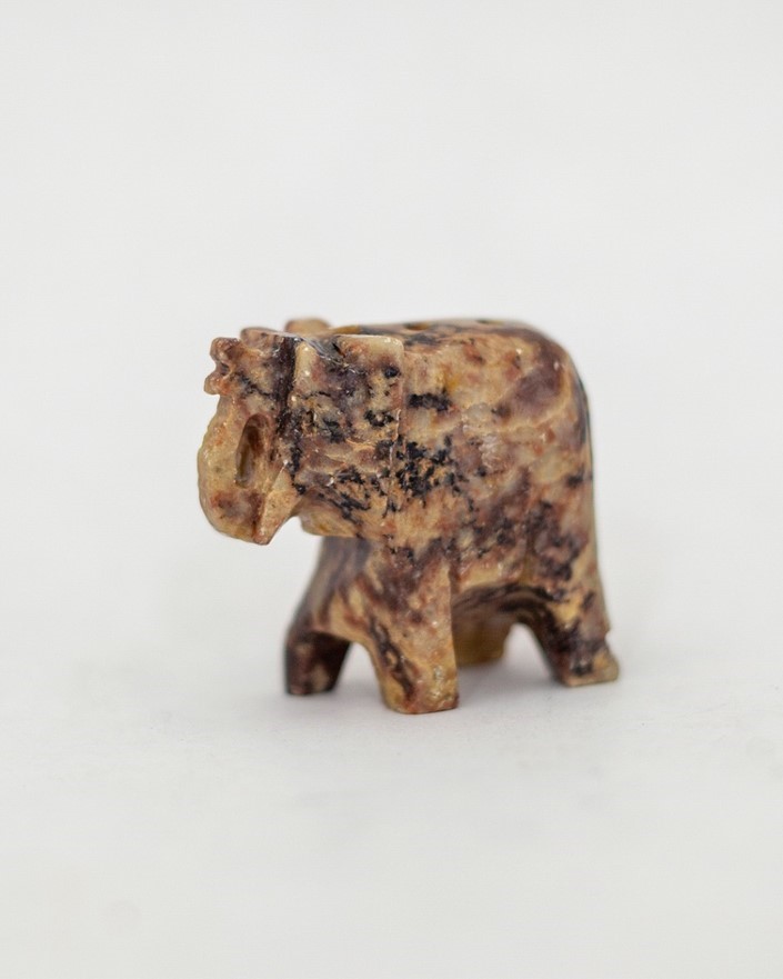India Arts Soapstone Elephant Incense Burner JL870