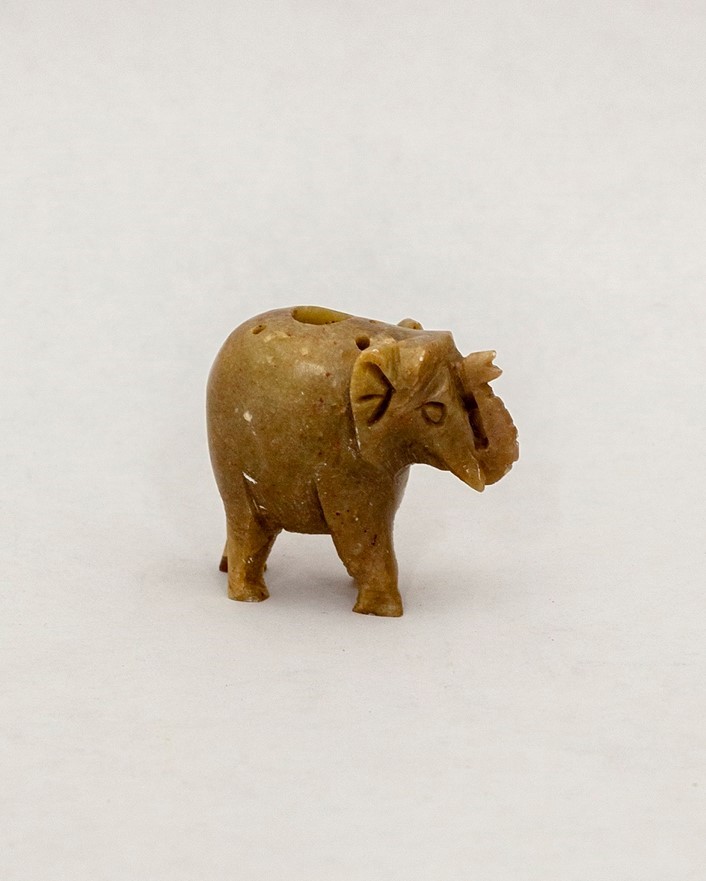 india Arts Soapstone Elephant Incense Burner JL871