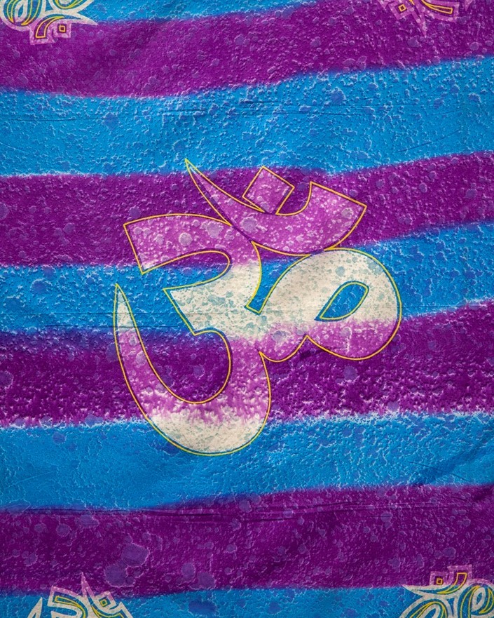 India Arts Cotton Tie Dye Om Tapestry 067-04