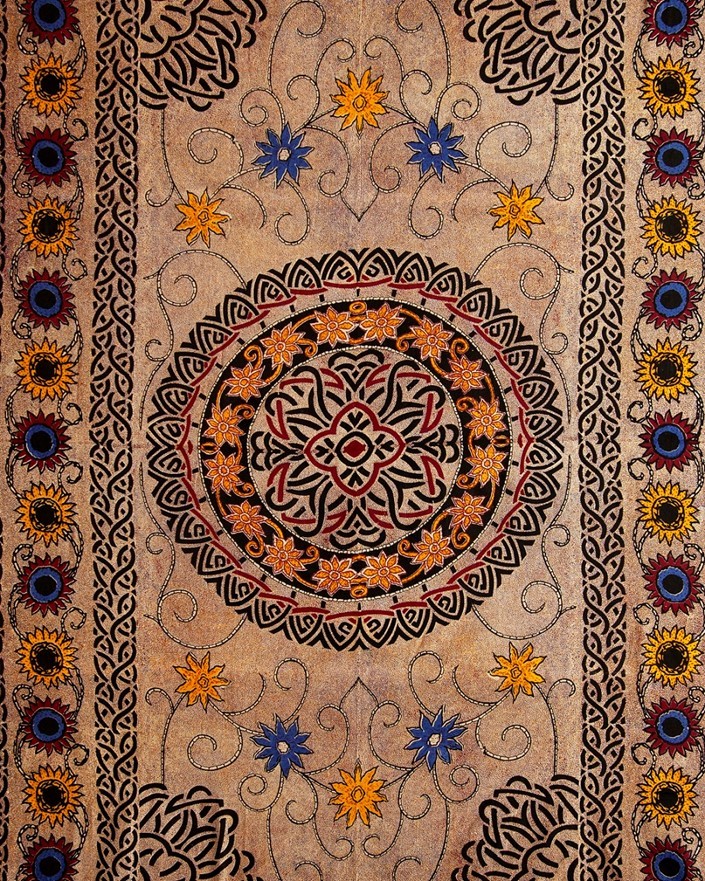 India Arts Cotton Celtic Sunflower Tapestry 074-08