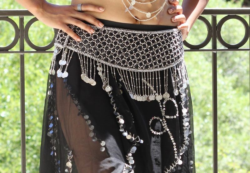 Belt Rayon With Beads And Coins SP409