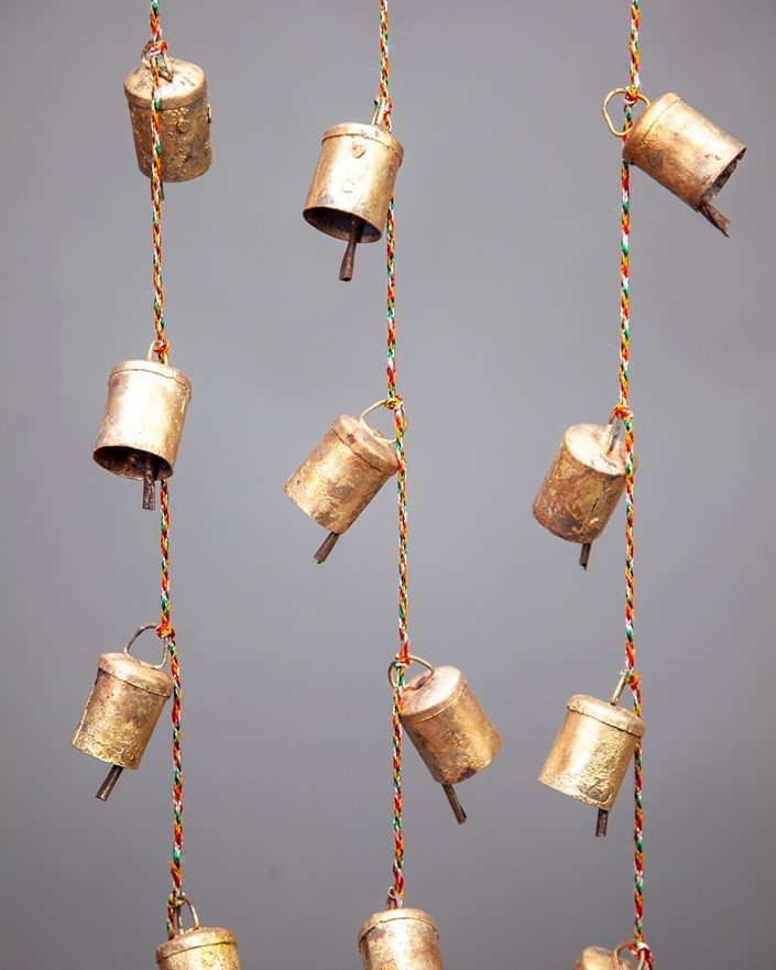 India Arts Eight Tin Bells On A Cord TS270