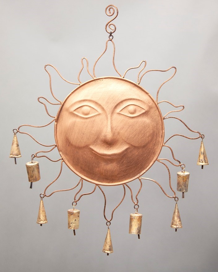 India Arts Iron Sun Wind Chime W/9 Bells TS870
