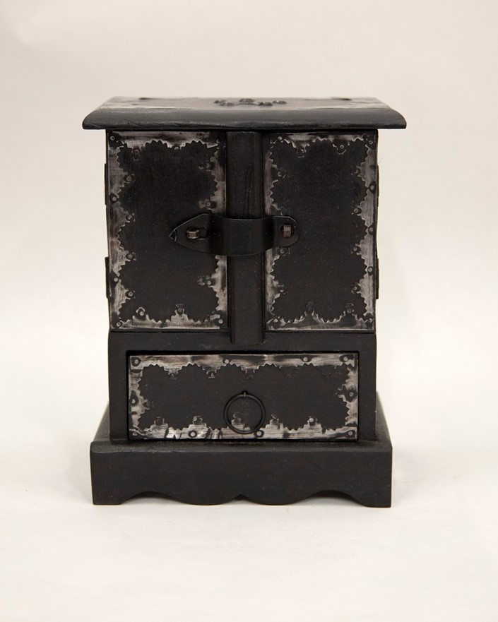 India Arts Antique Style Wood Box With 3 Drawers WB333