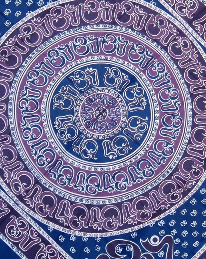 India Arts Om Cotton Handloom Tapestry<br>(Full Size Only) 072-05