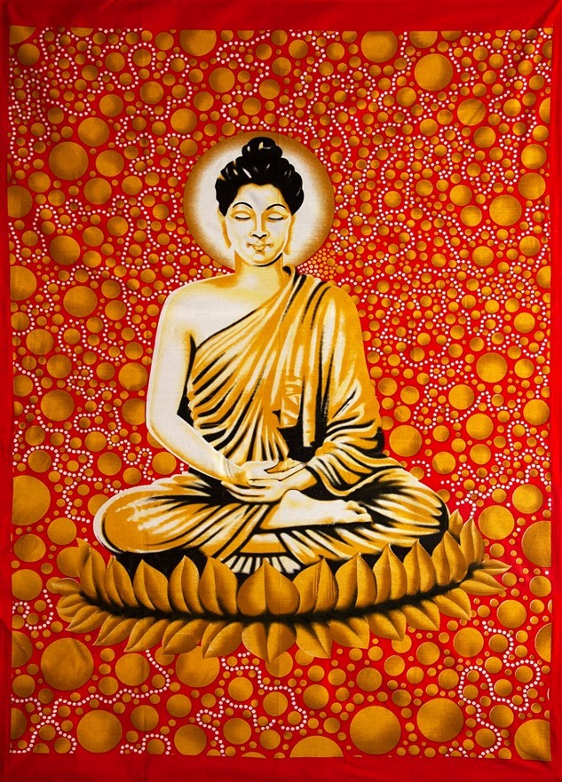 India Arts Buddha Cotton Wall Hanging 111-03