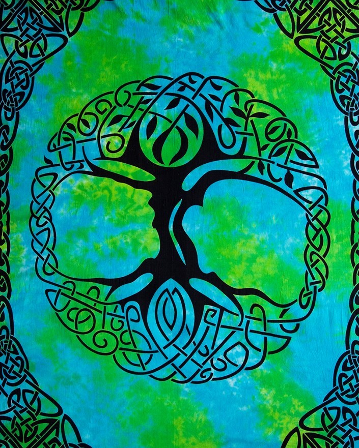 Heavy Celtic Tree Tapestry W/ Fringe 043-08