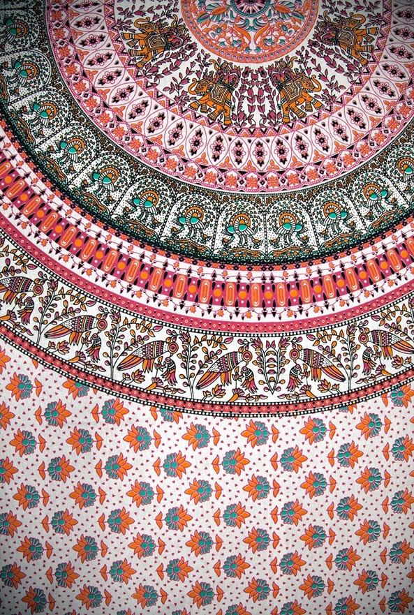 Elephant & Parrot Mandala Tapestry 352-03