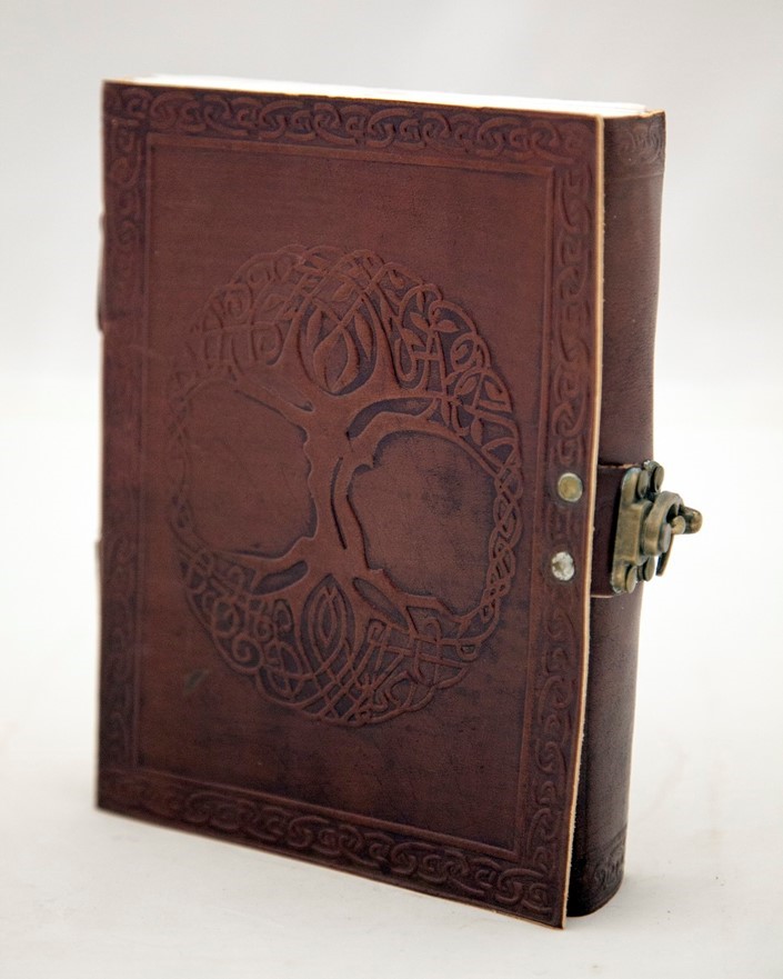 India Arts Leather Celtic Tree Journal W/ Latch PM172-05