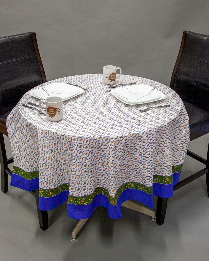 India Arts Small Round Buti Tablecloth TC390-02