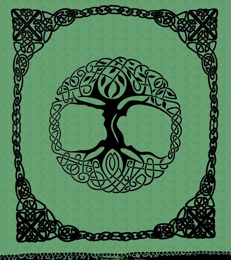 India Arts Heavy Celtic Tree Tapestry W/ Fringe<br>(Full Size Only) 043-10