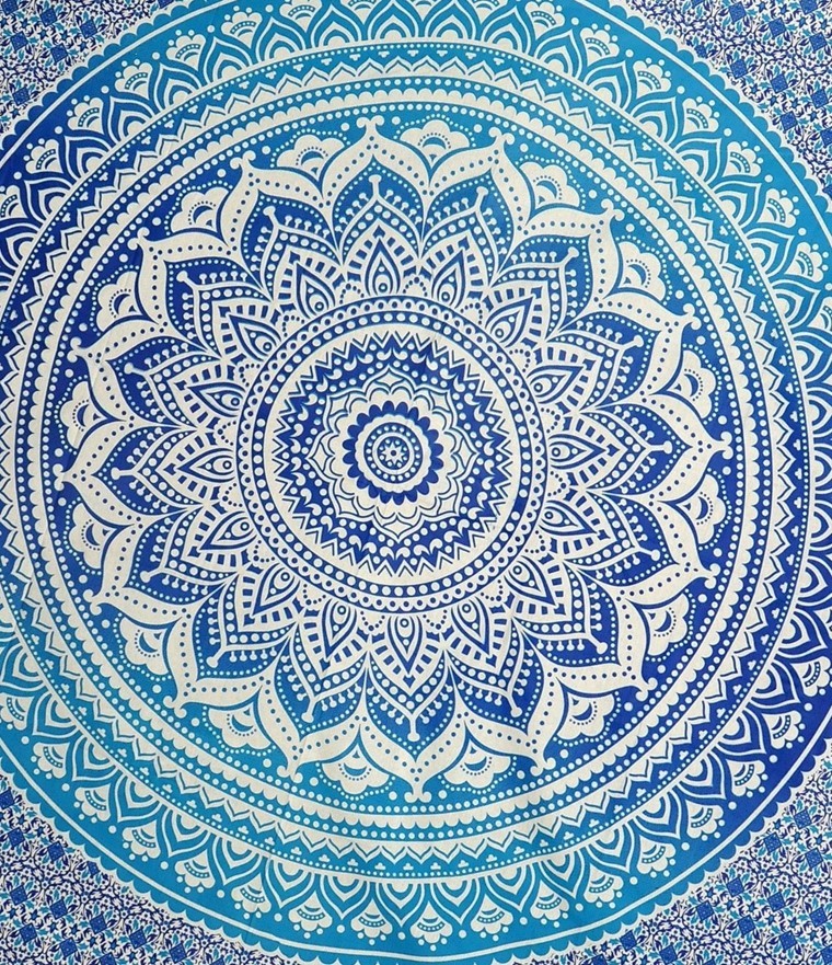India Arts Tie Dye Mandala Cotton Tapestry<br>(Full Size Only) 370-02