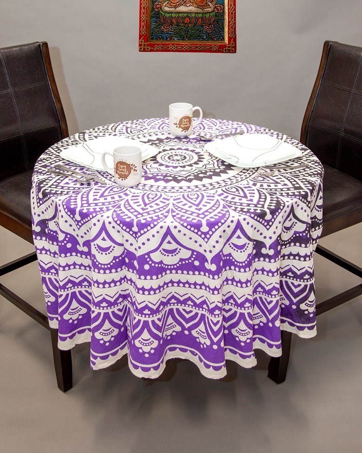 India Arts Tie Dye Mandala Tablecloth TC350-08