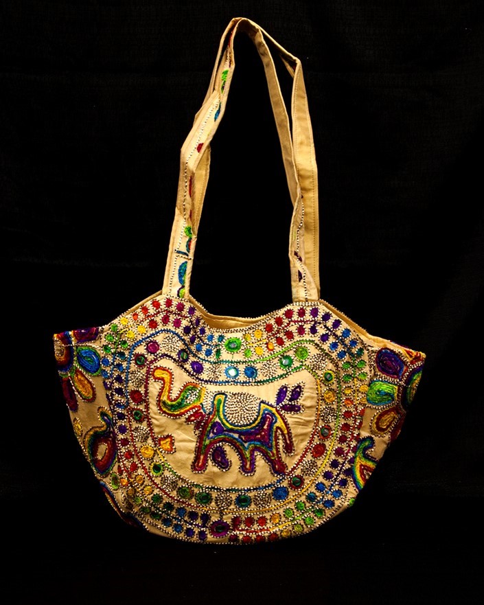 India Arts Elephant Embroidered Hobo Bag SC162