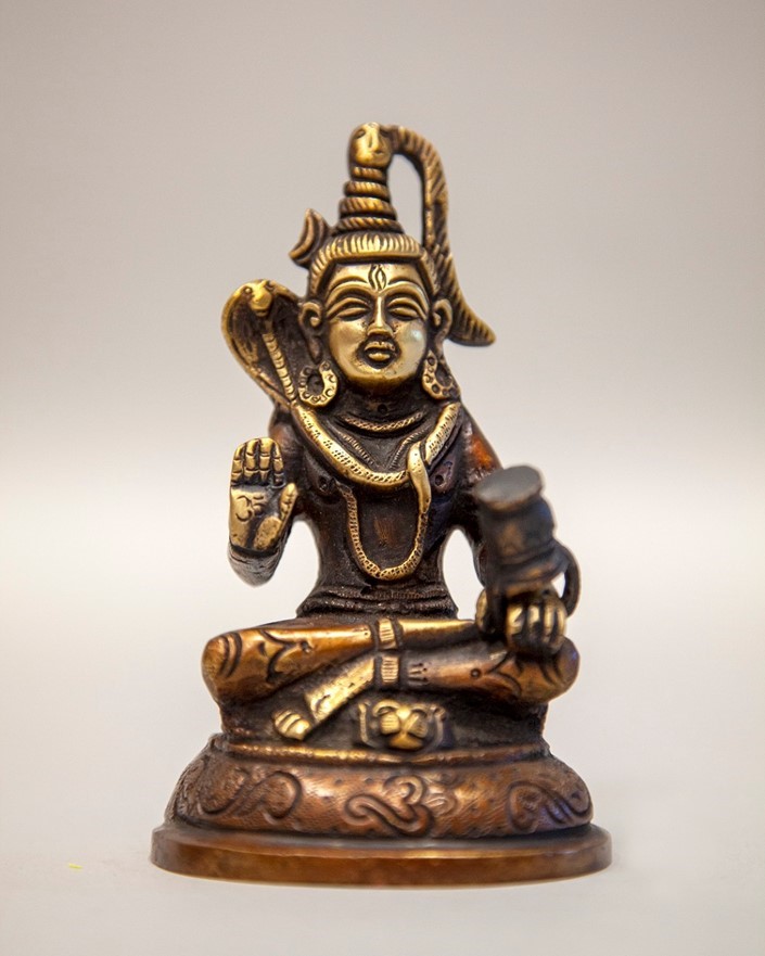 Sitting Shiva With Snake BW050