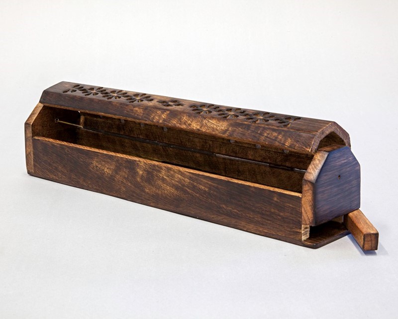 India Arts Wood Coffin Style Incense Burner BB049