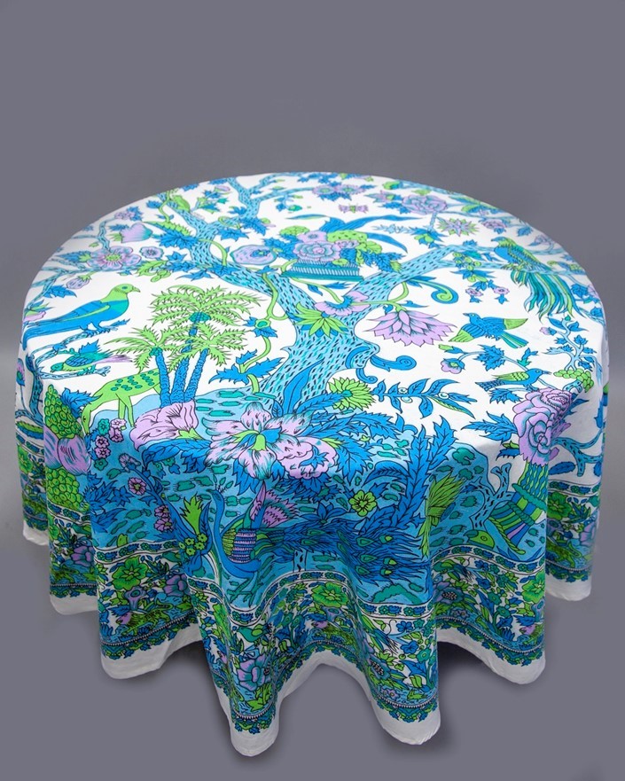 India Arts Round Tree Of Life Tablecloth TC440-12
