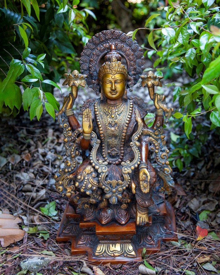 Laxmi Sitting On Lotus BW702