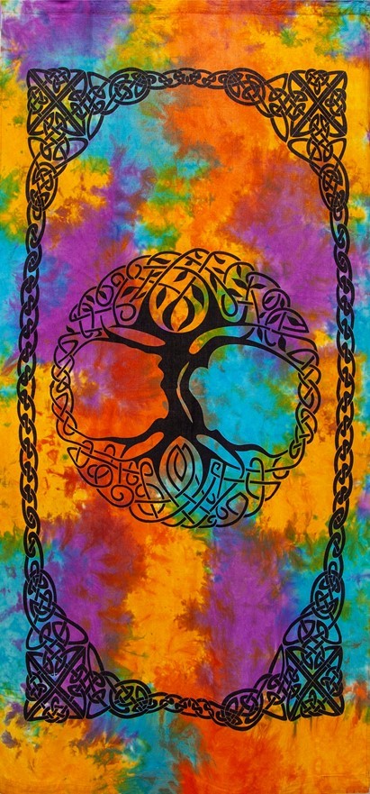 Celtic Tree Print Curtain CT043-09