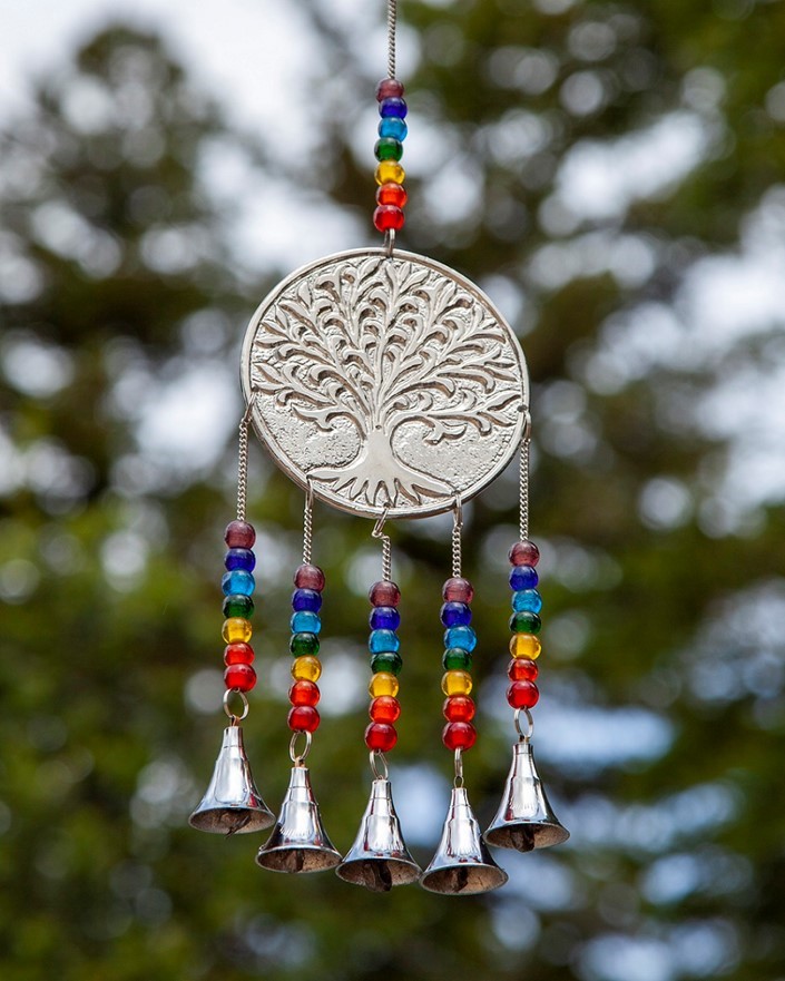 Brass Beaded 7 Chakra Tree Chime BS379