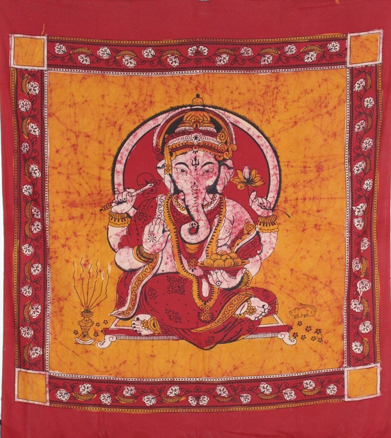 Wax Batik Ganesha Tapestry<br>(Double Size Only) 460-03
