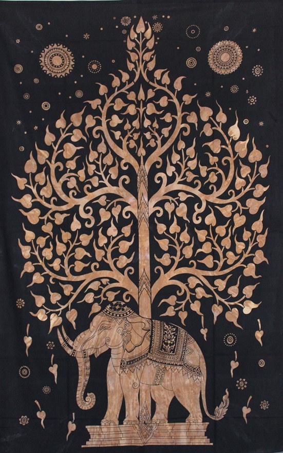 Elephant Under Tree Tapestry SW120-04