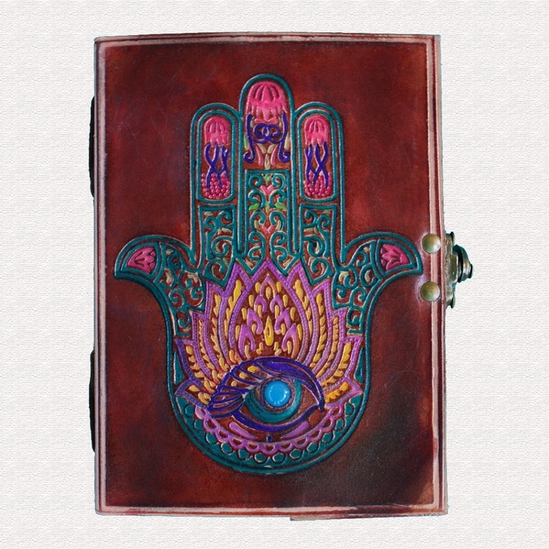 India Arts Leather Hand Of Fatima Journal PM181-01
