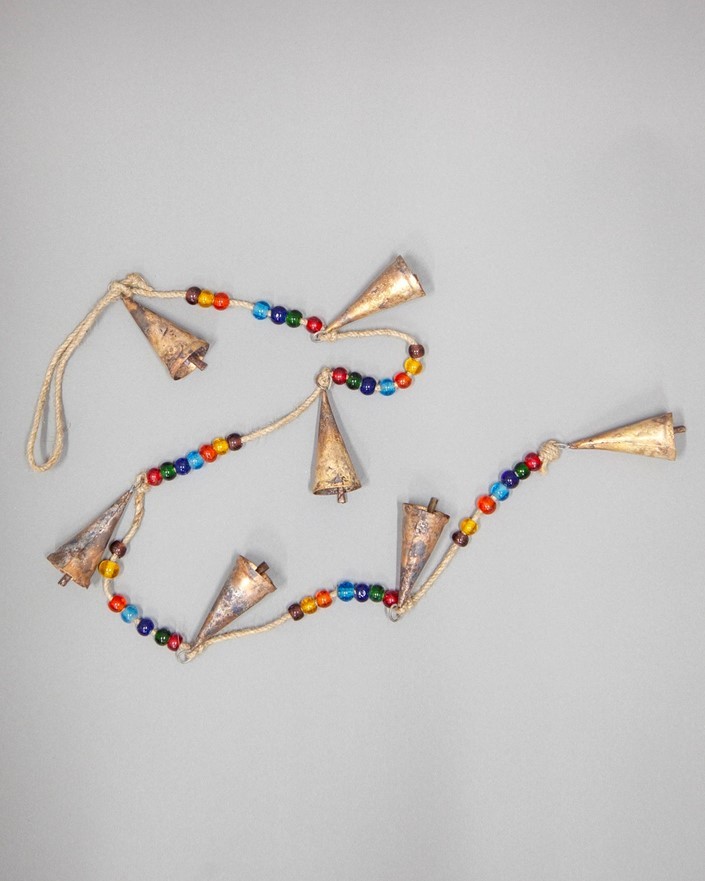 India Arts 7 Chakra Beaded Chime W/ Tin bells TS274