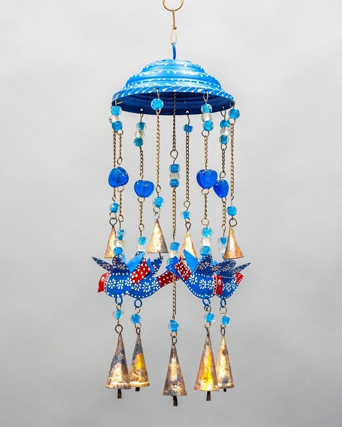 India Arts Bird Windchime W/ Glass Beads TS817