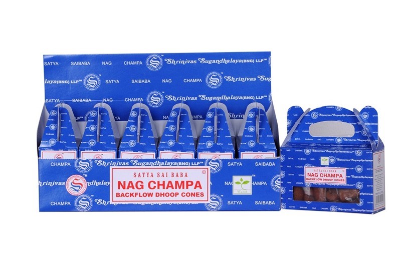 Satya Satya (BNG) Nag Champa Backflow Cone Incense YL034