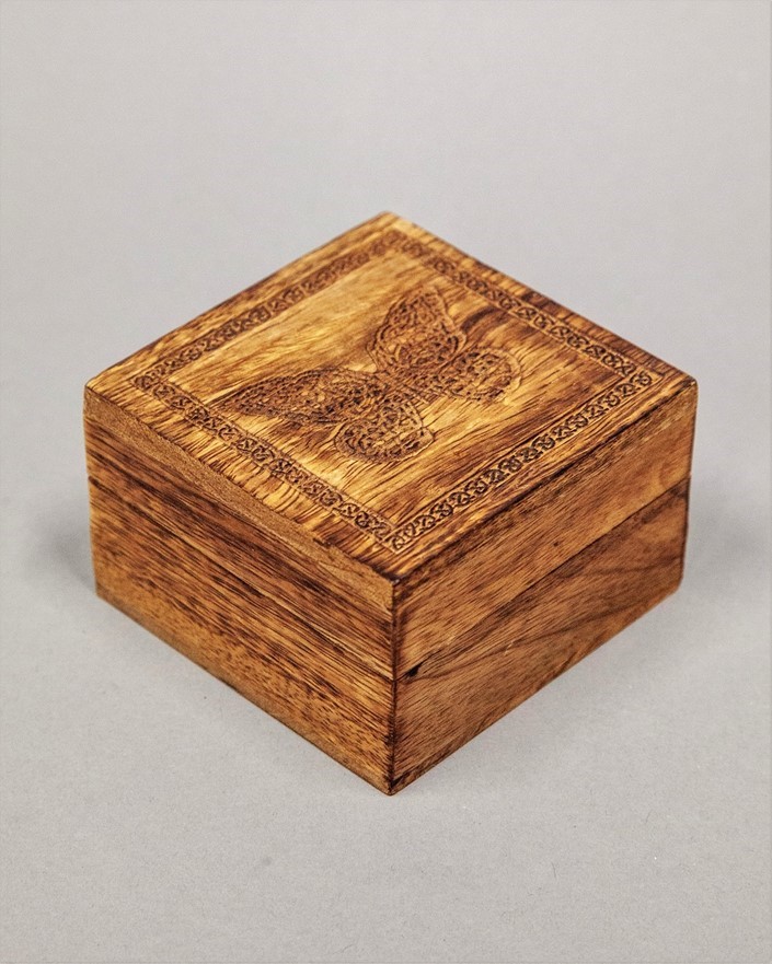 India Arts Laser Engraved Butterfly Box WB457