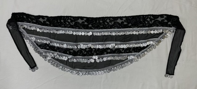 Velvet Hip Wrap With Coins CS115