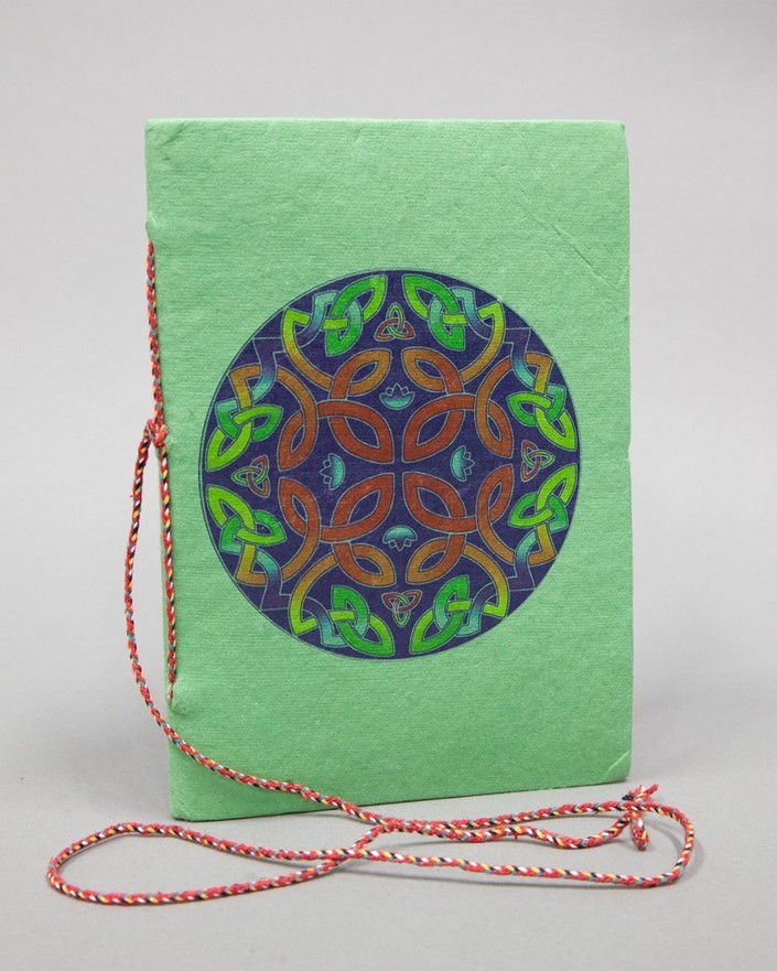 India Arts Green Cotton Celtic Knot Journal PM149
