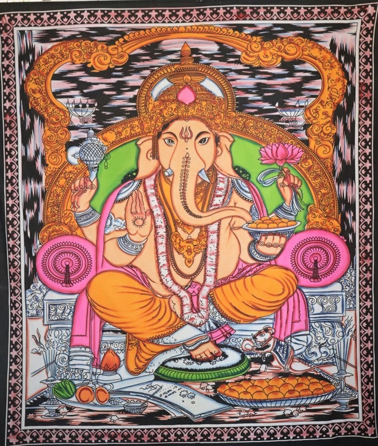 Multi Color Ganesha Tapestry 121-06