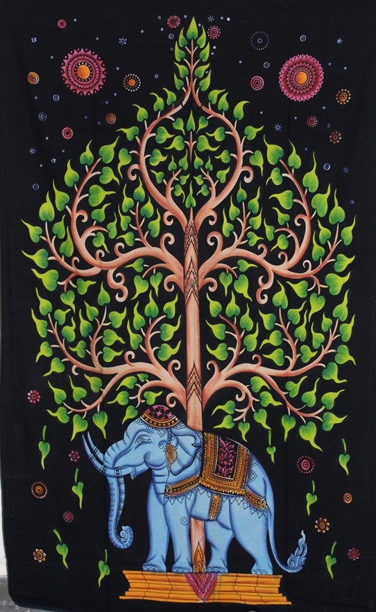 Hand brushed Elephant Wall Hanging SW120-03