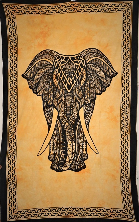 India Arts Tribal Elephant Tapestry (Double Size Only) 521-04