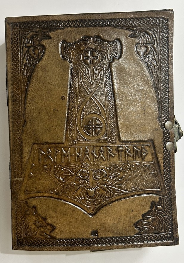 India Arts Leather Thors Hammer Journal W/ Latch PM185-02