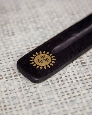 Wholesale Wood Incense Burner With Painted Sun from India Arts