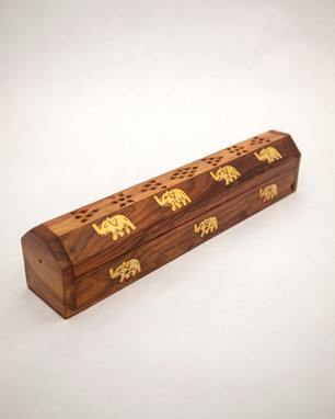 Shisham Wood Box Ash Catcher - Elephant