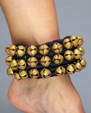 Padded Brass Bell Anklet