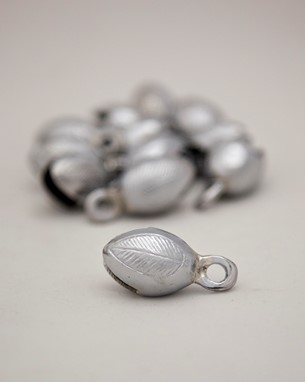 Chrome Plated Brass Acorn Shape Bells from India Arts
